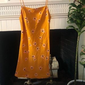 Orange slip dress with tags